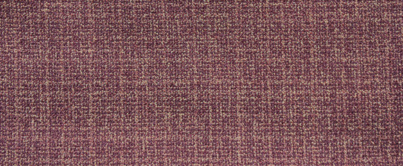 Texture Background of Dark Purple Fabric  Pattern of Old Vintage Carpet or Rug. Linen Cloth Material of Rough Woven Backdrop, Close Up Top View Banner
