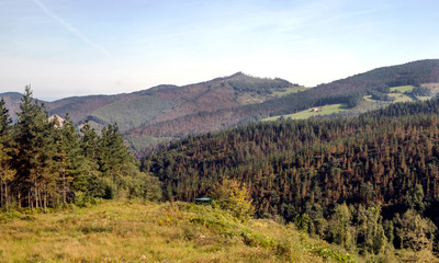Mountains in the spanish basque country in a sunny day