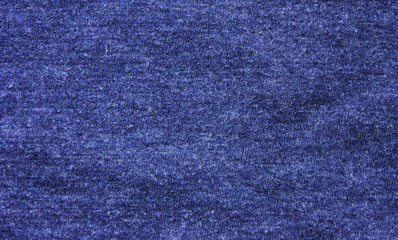 Dark Blue Fabric Background. Seamless Cloth Texture, Fragment of Empty Blue Shirt. Navy Blue Color Texture Background, Top View