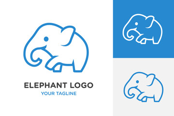 elephant icon logo, vector design - Vector