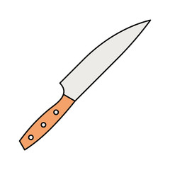 Kitchen knife icon. isolated on white background