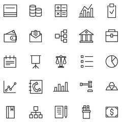 finance outline icon set