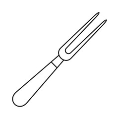 Carving fork icon. isolated on white background