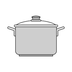 Saucepan icon. isolated on white background