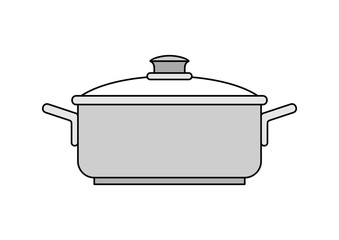 Saucepan icon. isolated on white background
