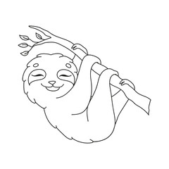 Coloring book pages for kids. Cute cartoon vector illustration.