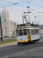 Naklejka na ściany i meble tram in Lisbon
