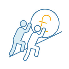 Fototapeta premium Teamwork color icon