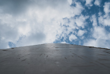 Polished concrete beam poking the skies