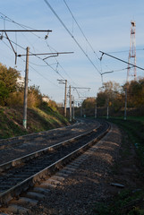 Fototapeta na wymiar Railroad turn