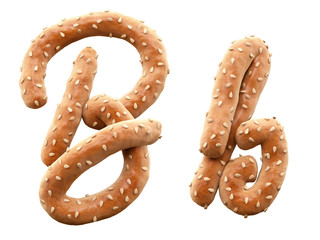 Pretzel with sesame font