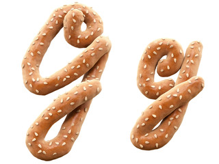Pretzel with sesame font