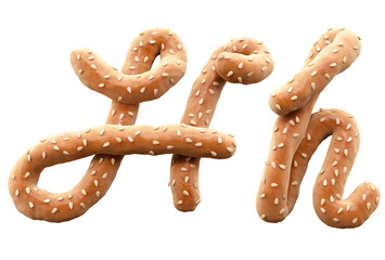 Pretzel with sesame font