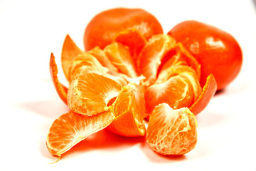 Mandarin isolated on white background