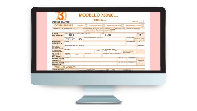 Tax return online animation 4k