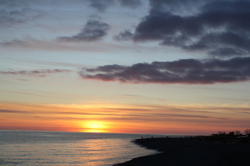 sunset on the beach