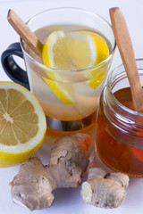 Ginger honey and lemon infusion