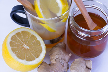 Ginger honey and lemon infusion
