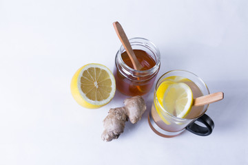 Ginger honey and lemon infusion