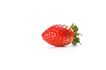 Fresh strawberry isolated on white background. Copy space