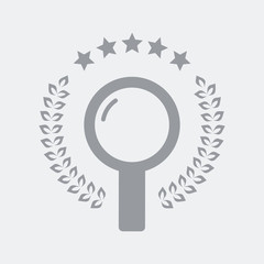 Successful quality search icon