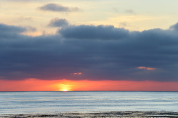 Obraz premium Sunset at Pacific Ocean