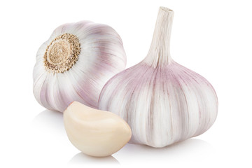 Fresh garlic, isolated on white background