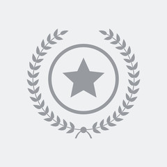 Award laurel icon and star