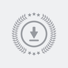 Premium download flat icon