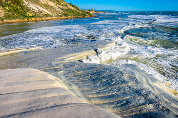 The Turkish Staircase, Scala dei Turchi, are white cliffs in Sicily.