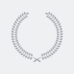 Elegant minimal laurel icon