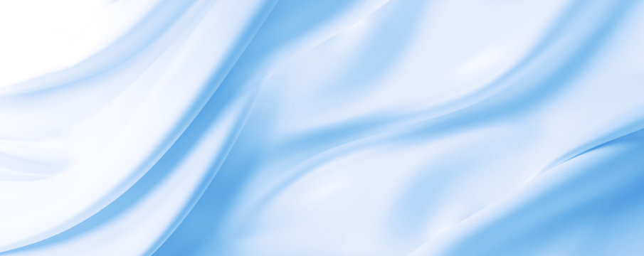 Blue silk fabric texture background