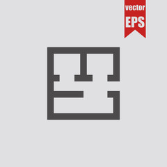 Obraz premium House plan icon.Vector illustration.