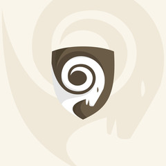 animal logos with a combination of shields, a modern logo