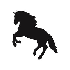 Horse jumping vector icon