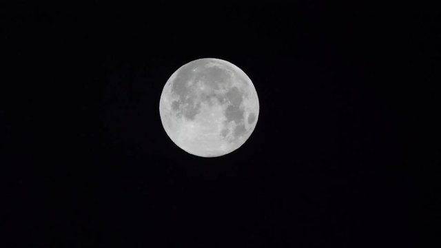 Tokyo,Japan-February 20, 2019: The super moon observed in Tokyo at 4AM on February 20, 2019 in Tokyo, Japan
