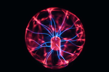 magic plasma lamp by Nikola Tesla.(close-up)