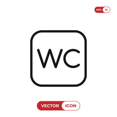 WC sign vector icon