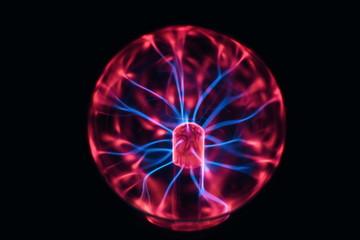 magic plasma lamp by Nikola Tesla.(close-up)