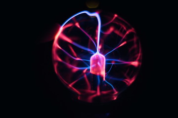 magic plasma lamp by Nikola Tesla.(close-up)