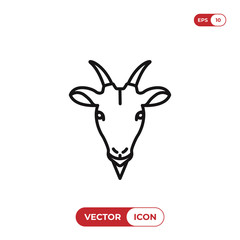 Goat head vector icon