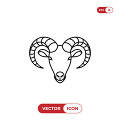 Goat head vector icon