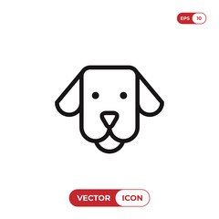 Dog face vector icon