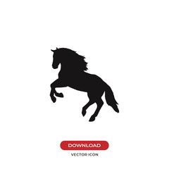 Horse jumping vector icon
