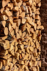 Brick texture. Old brick wall of the renovated house.