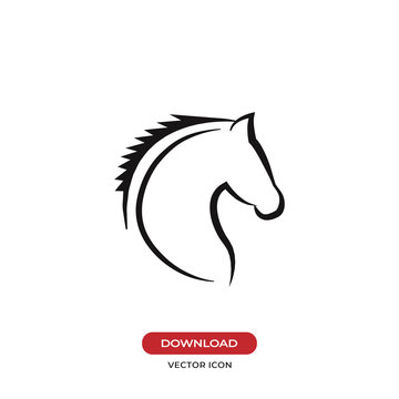 Horse head vector icon