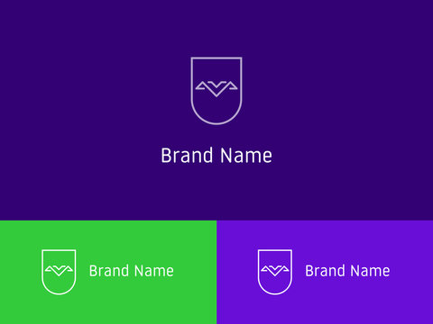 Abstract, geometric minimalist logo