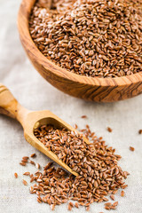 Flax seeds, linen seeds or linseeds.