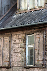 Old house with window