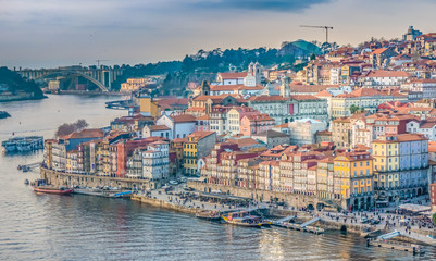 Porto, second-largest city in Portugal. Located along the Douro river estuary in Northern Portugal. Its historical core is a UNESCO World Heritage Site